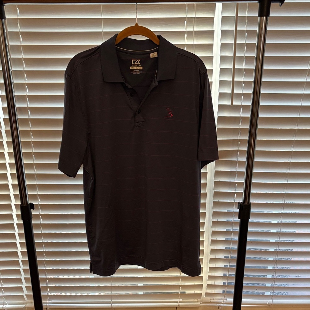 Cutter & Buck Dark Polo with Subtle Stripes